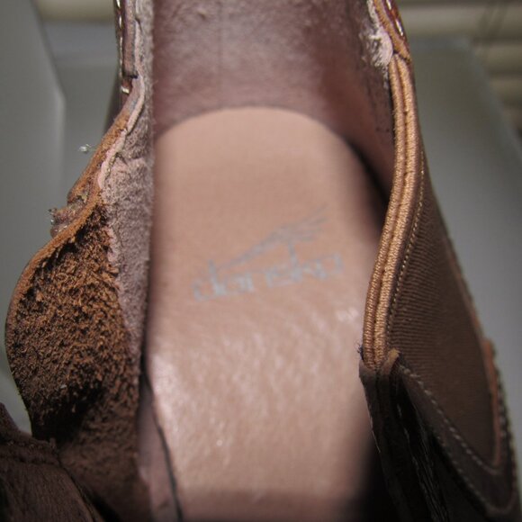 Dansko Harlene Brown Burnished-Leather Chelsea Booties • EU 40 / US 9.5-10 - Picture 9 of 9